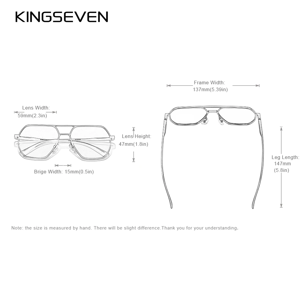 KINGSEVEN New Photochromic Sunglasses Men Women Chameleon Polarized Pilot Sun Glasses Anti-glare Driving Eyeglasses UV400