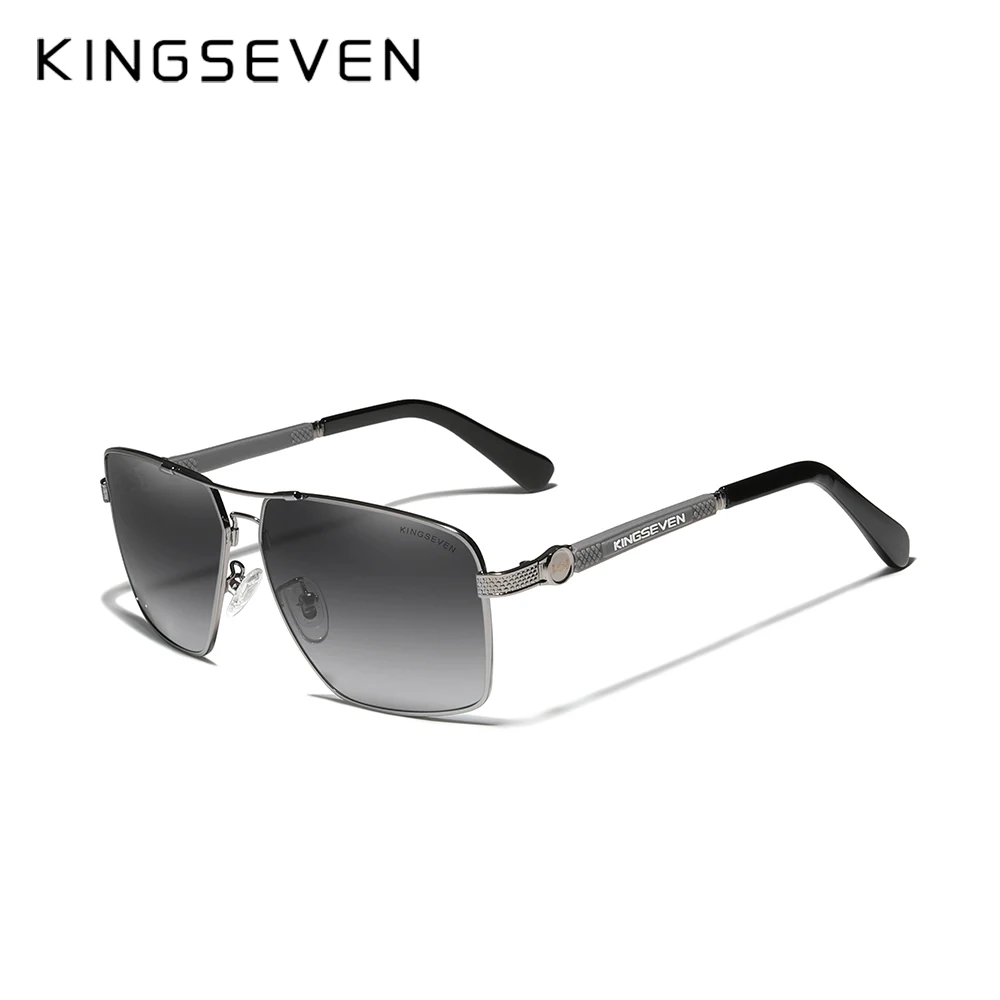 KINGSEVEN Brand Classic Gothic Steampunk Sunglasses Polarized Men Vintage Round Metal Frame Sun Glasses Eyewear