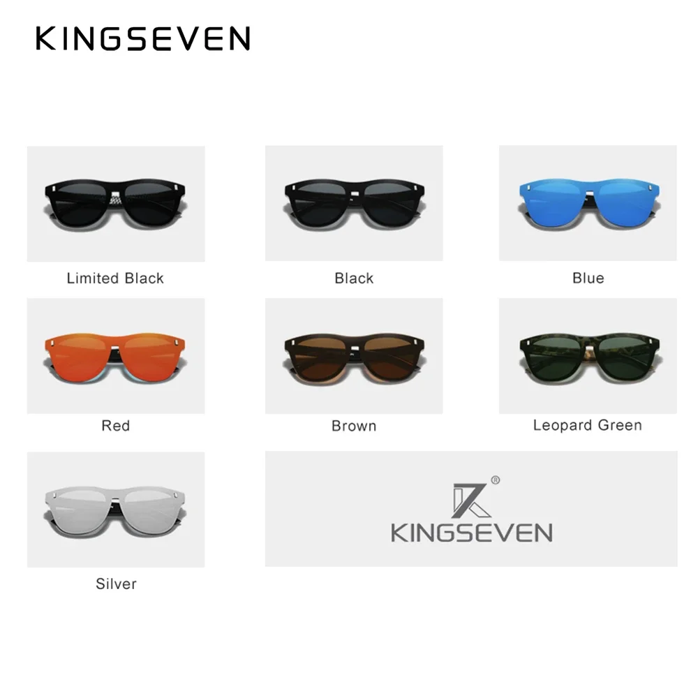 KINGSEVEN 2024 New Brand Design Women's Glasses TR90 Polarized Sunglasses Men Retro Sun Glasses Sonnenbrille Herren