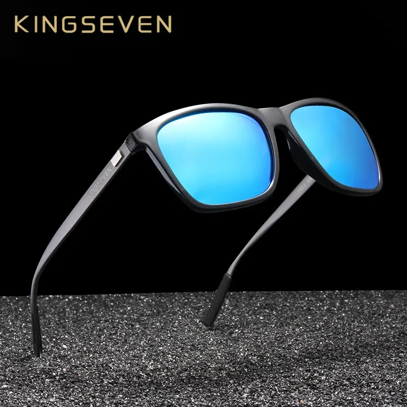 KINGSEVEN Brand Aluminum Frame Sunglasses For Men Polarized Mirror Eye Protection Glasses Women's Accessories N7557 Eyewear