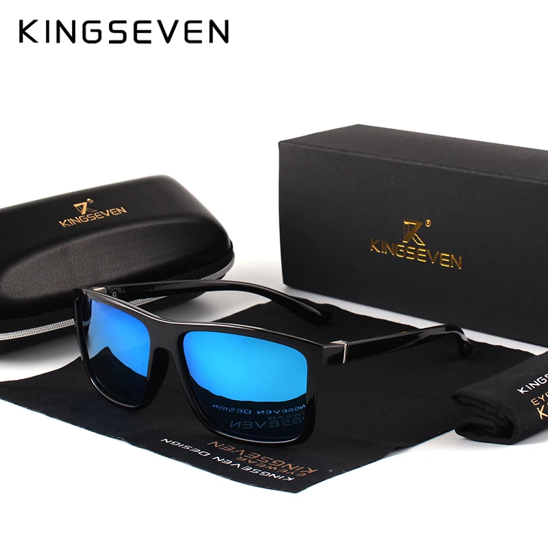 KINGSEVEN Original Sunglasses Women Men Brand Design TR90 Frame Sun Glasses For Men Fashion Classic UV400 Square Eyewear S730