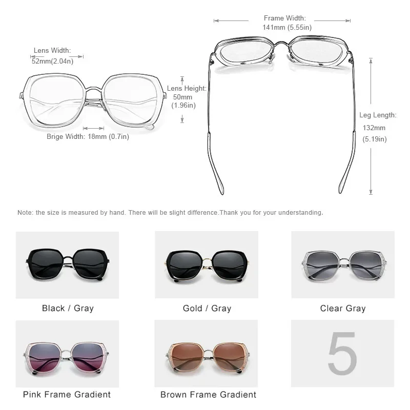 Genuine KINGSEVEN Women's Glasses Luxury Brand Design Sunglasses Gradient Polarized Lens Sun glasses Butterfly Oculos Feminino