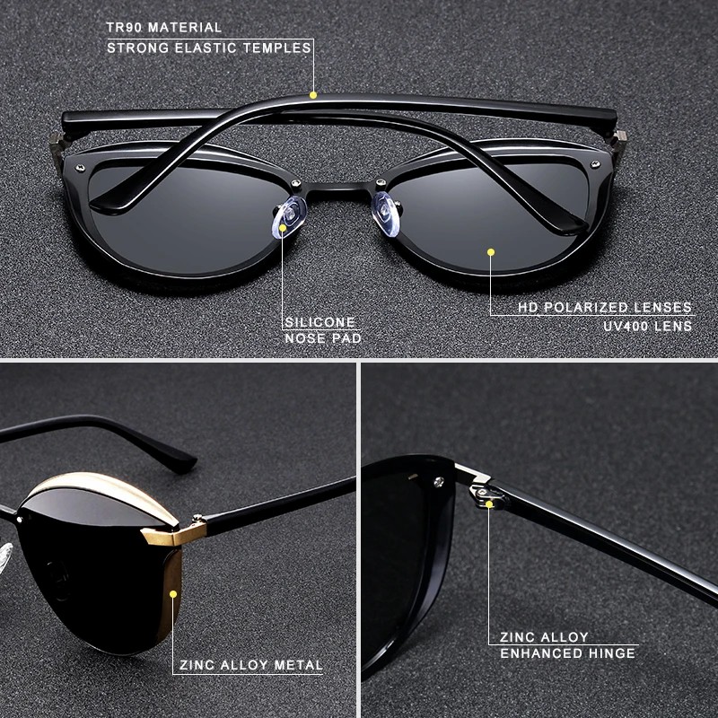 KINGSEVEN 2024 Polarized Sunglasses For Women Luxury Design Ladies Elegant Sun Glasses UV400 Protection Fashion Cat Eye Eyewear