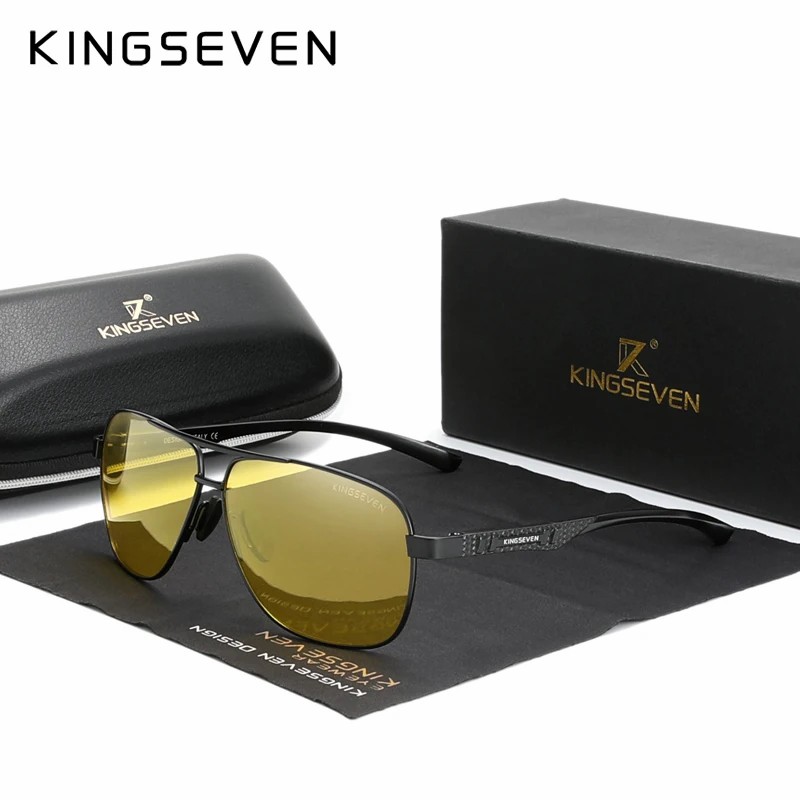 KINGSEVEN New Photochromic Men Aluminum Sunglasses Polarized UV400 Mirror Male Sun Glasses Women For Men Oculos de sol N7188