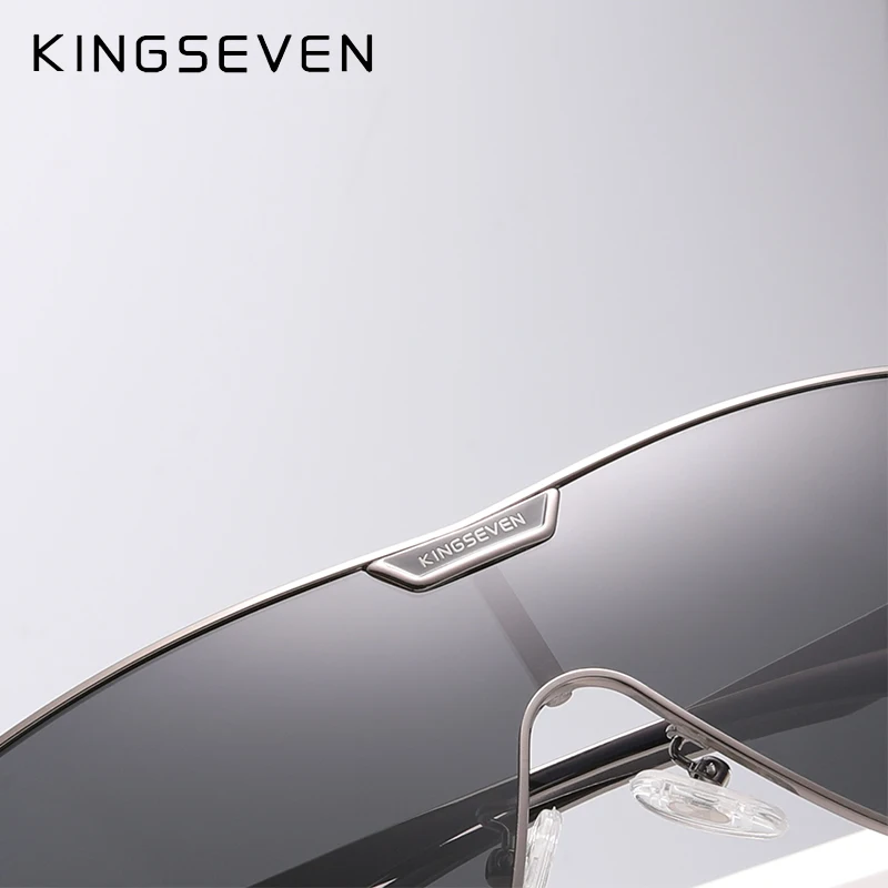 KINGSEVEN New Oversized Sunglasses Men And Women Polarized Mirror Lens Goggles UV Protection Men's Glasses Stainless Steel N7762
