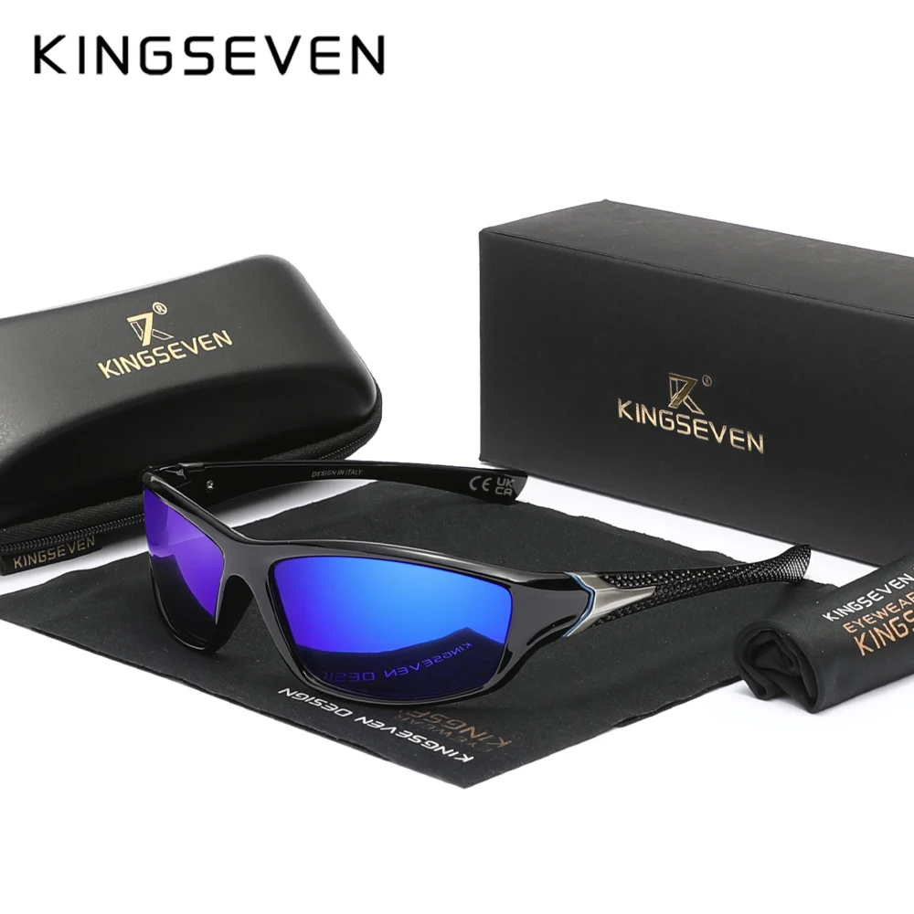 KINGSEVEN Riding Sunglasses Polarized UV400 New Fashion Eye Protect Biking Accessory Men Glasses Women TR90 Classical Eyewear
