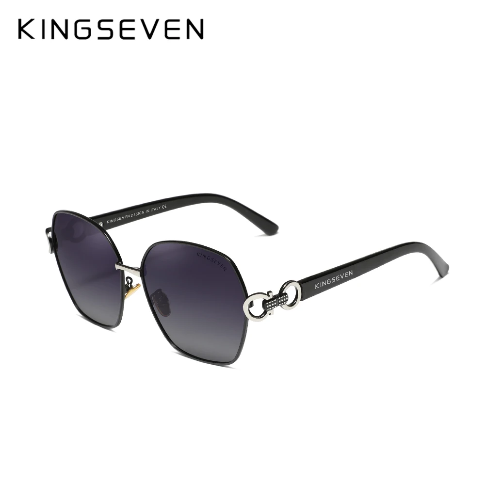KINGSEVEN 2024 Vintage UV400 polarization Women Sunglasses Retro Design Gradient Butterfly Square Sun Glasses Eyewear