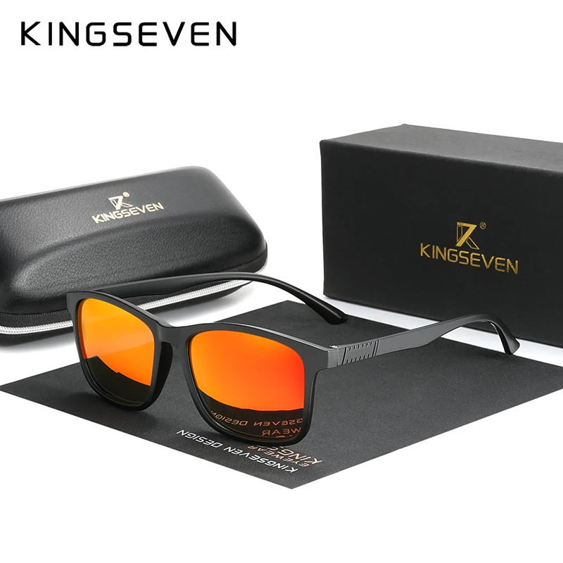KINGSEVEN Brand Ultra Light TR90 Sunglasses Men Polarized Cat.3 UV400 TAC Lens Sun Glasses Women Casual Eyewear Driving