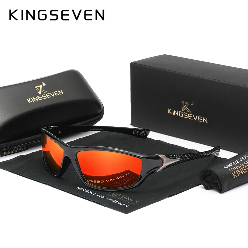 KINGSEVEN Riding Sunglasses Polarized UV400 New Fashion Eye Protect Biking Accessory Men Glasses Women TR90 Classical Eyewear