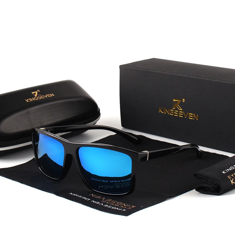 KINGSEVEN Original Sunglasses Women Men Brand Design TR90 Frame Sun Glasses For Men Fashion Classic UV400 Square Eyewear S730