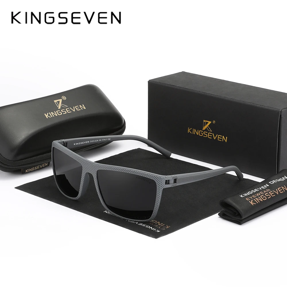 Original KINGSEVEN Brand Classic Polarized Sunglasses Men Women Driving Square Frame Sun Glasses Male Goggle UV400 NEW LC755