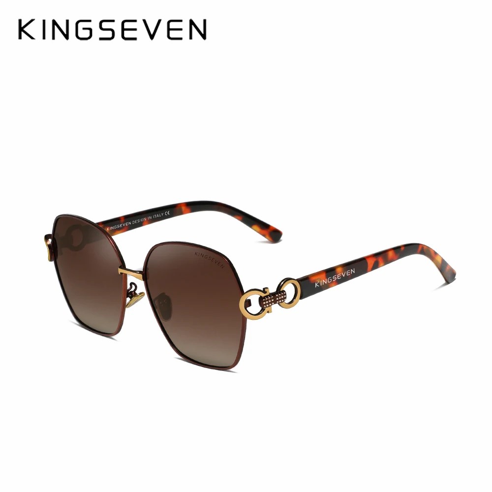 KINGSEVEN Brand New 2023 Vintage Butterfly Sunglasses Women Retro Double Ring Design Gradient Square Sun Glasses Female UV400
