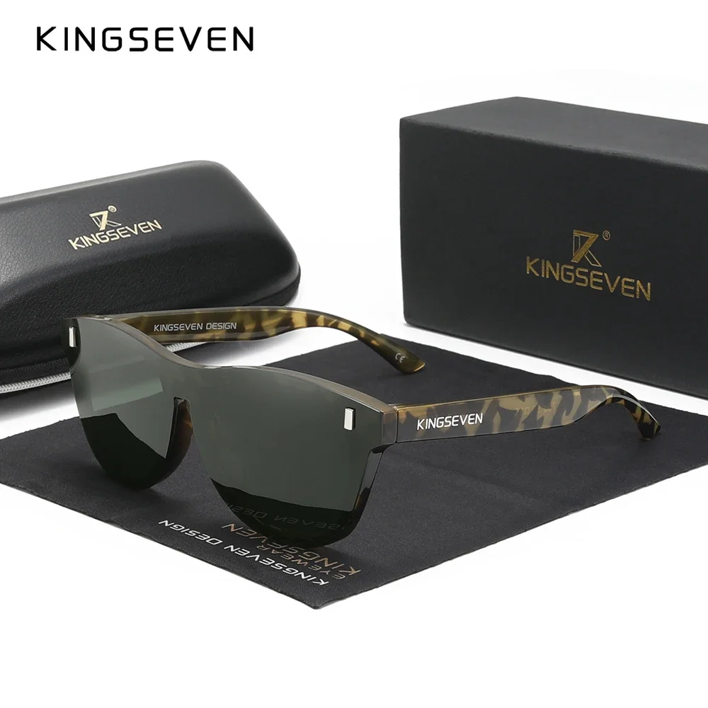 KINGSEVEN 2024 New Brand Design Women's Glasses TR90 Polarized Sunglasses Men Retro Sun Glasses Sonnenbrille Herren