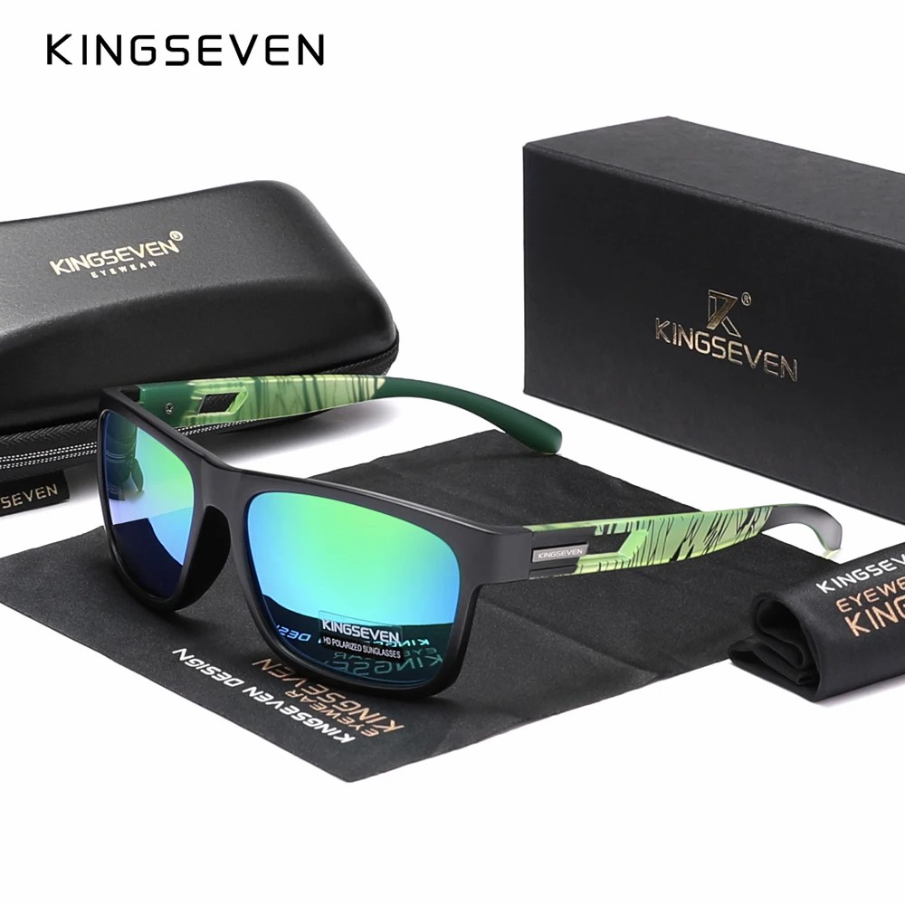 Genuine KINGSEVEN New 2024 Brand Design Men's Glasses Polarized Sunglasses Women UV Lens Fashion Eyewear Oculos de sol