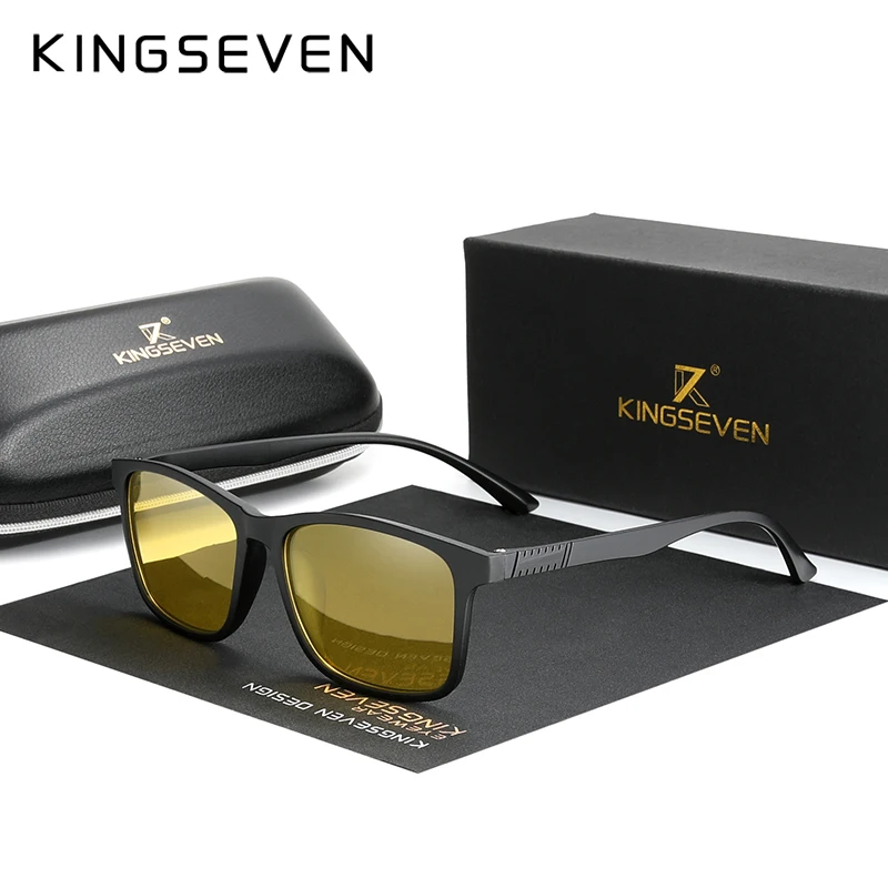 KINGSEVEN Brand Ultra Light TR90 Sunglasses Men Polarized Cat.3 UV400 TAC Lens Sun Glasses Women Casual Eyewear Driving
