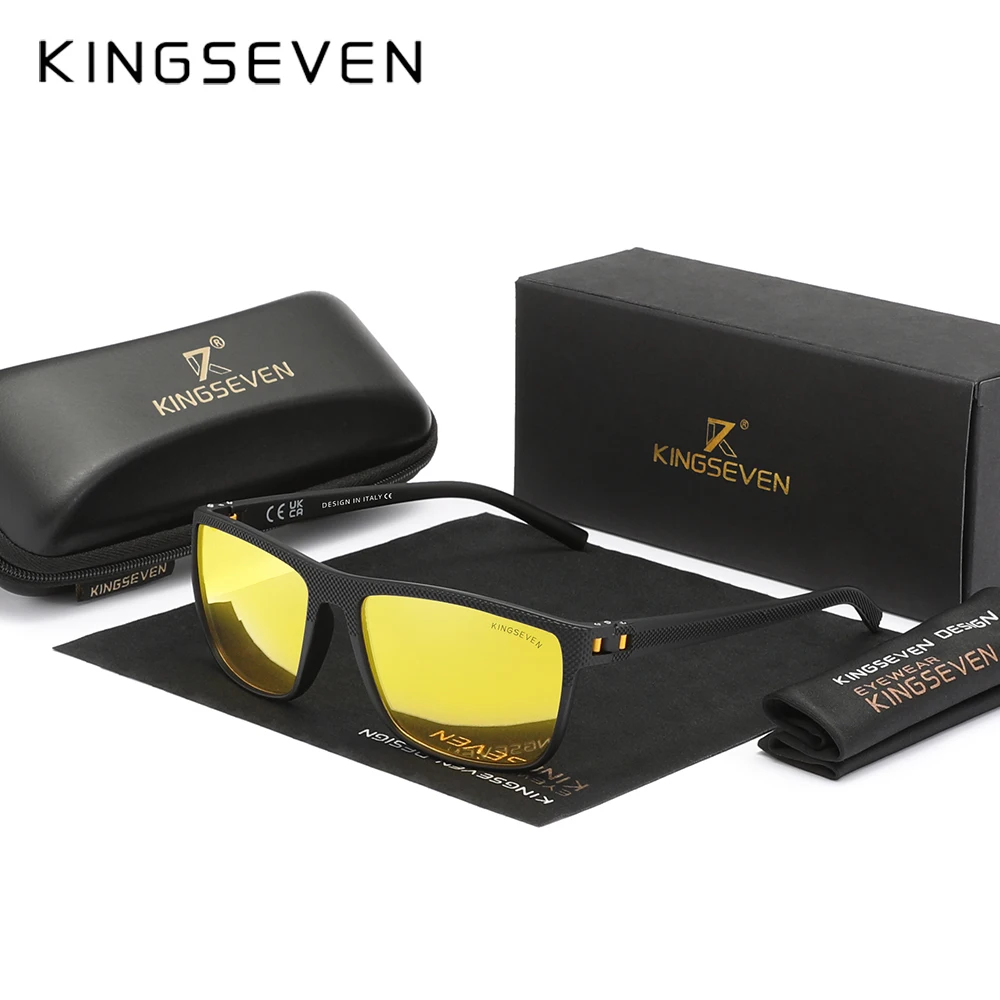 Original KINGSEVEN Brand Classic Polarized Sunglasses Men Women Driving Square Frame Sun Glasses Male Goggle UV400 NEW LC755