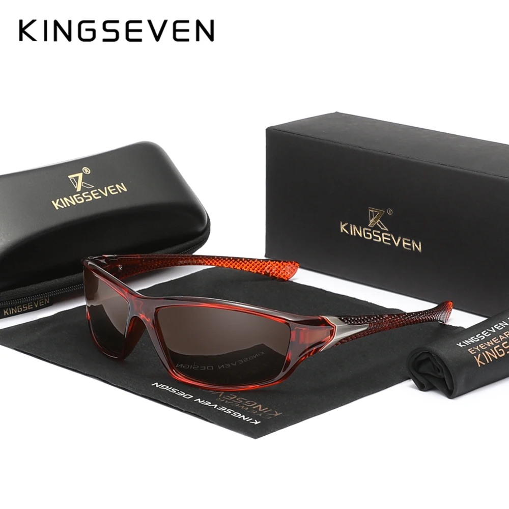 KINGSEVEN Riding Sunglasses Polarized UV400 New Fashion Eye Protect Biking Accessory Men Glasses Women TR90 Classical Eyewear