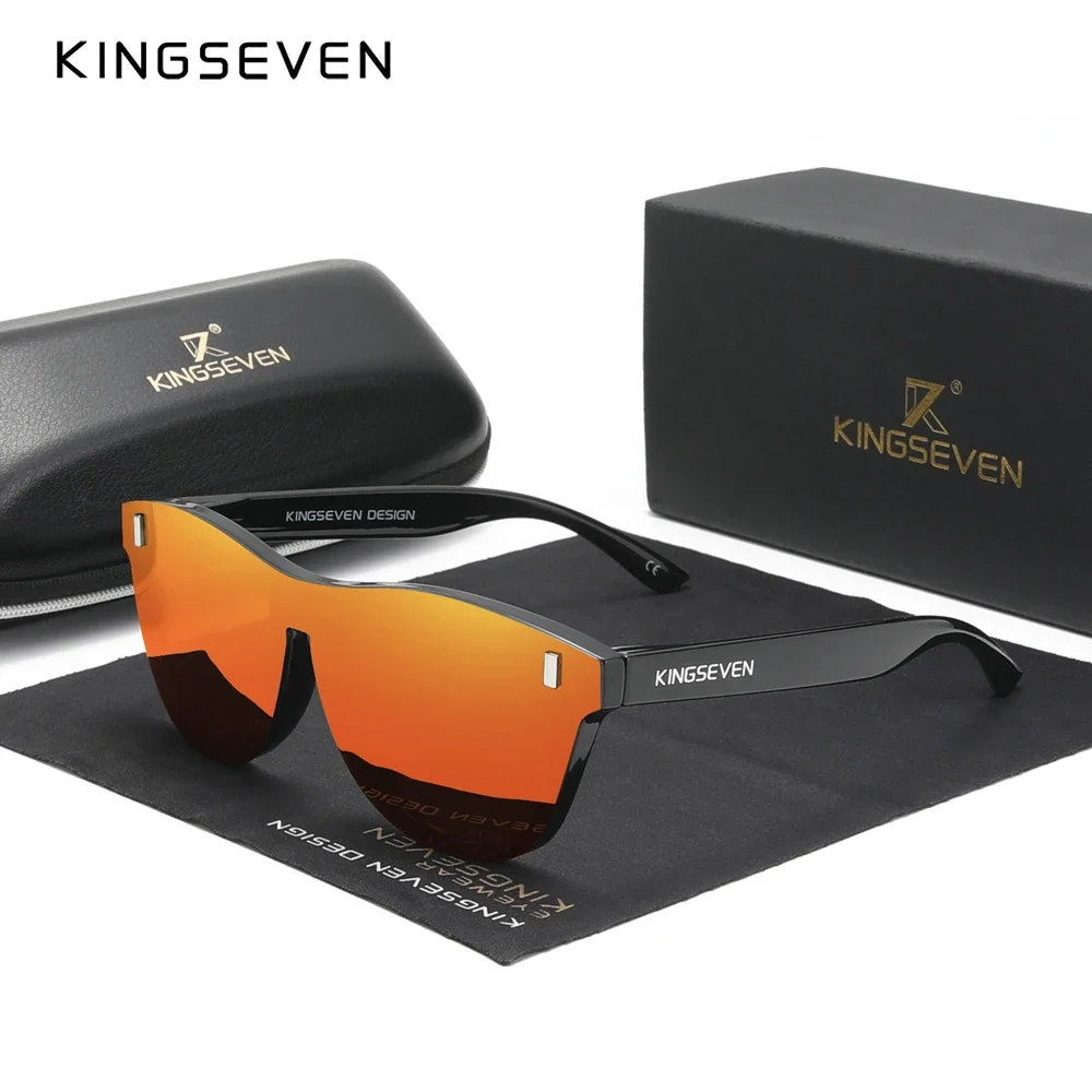 KINGSEVEN 2024 New Brand Design Women's Glasses TR90 Polarized Sunglasses Men Retro Sun Glasses Sonnenbrille Herren