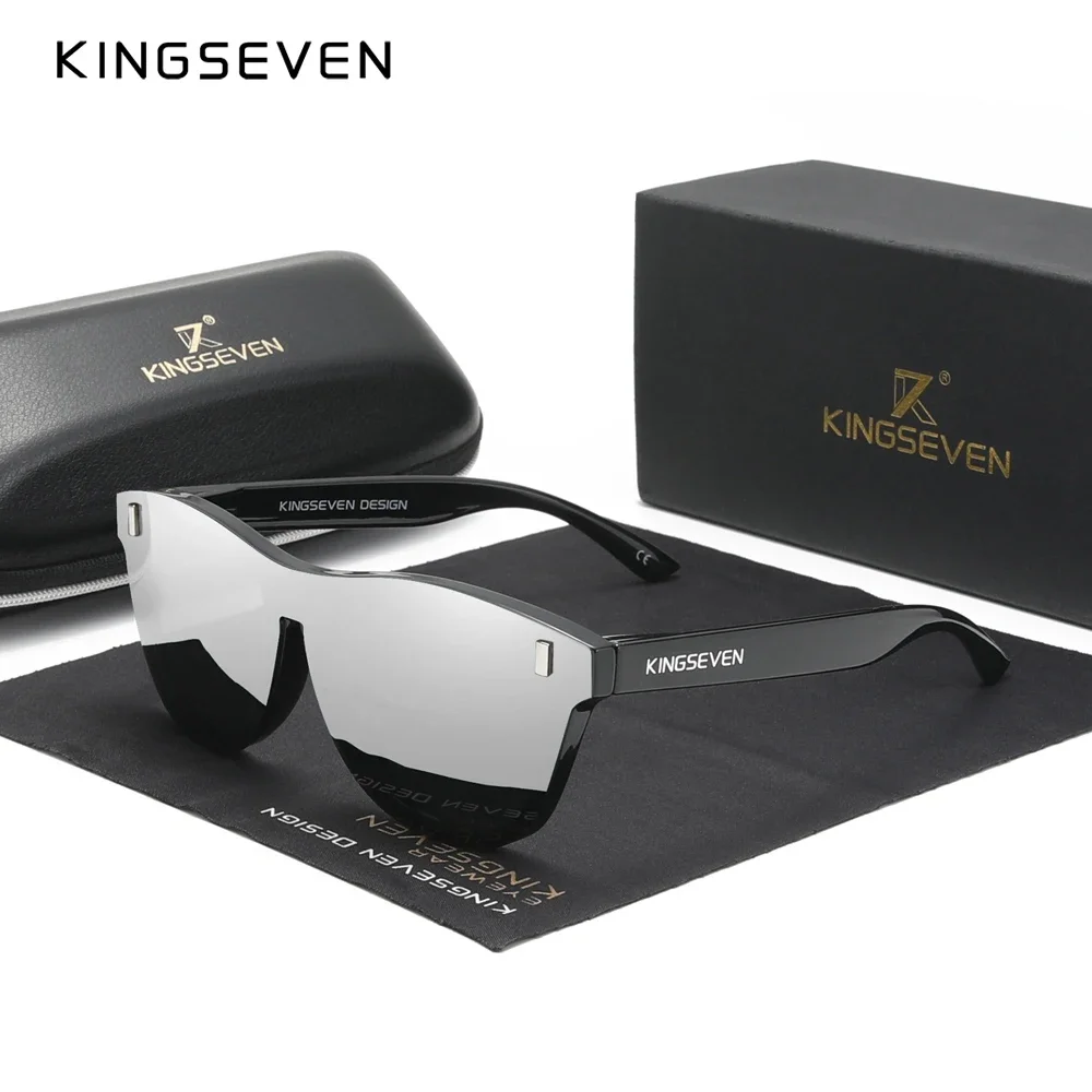 KINGSEVEN 2024 New Brand Design Women's Glasses TR90 Polarized Sunglasses Men Retro Sun Glasses Sonnenbrille Herren