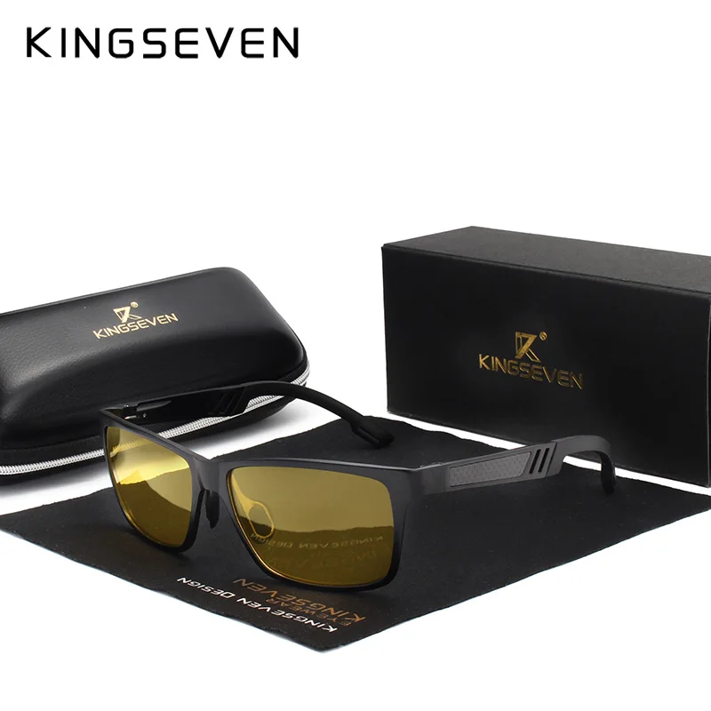 KINGSEVEN Aluminum Square Men/Women Polarized Coating Mirror Sun Glasses Eyewear Sunglasses For Men