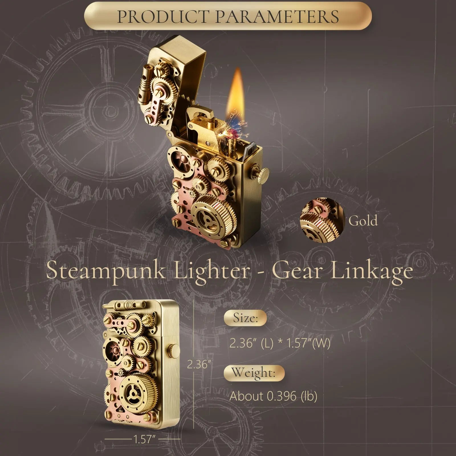 🔥Father's Day Sale 50% Off🔥Gear Linkage Steampunk Lighter