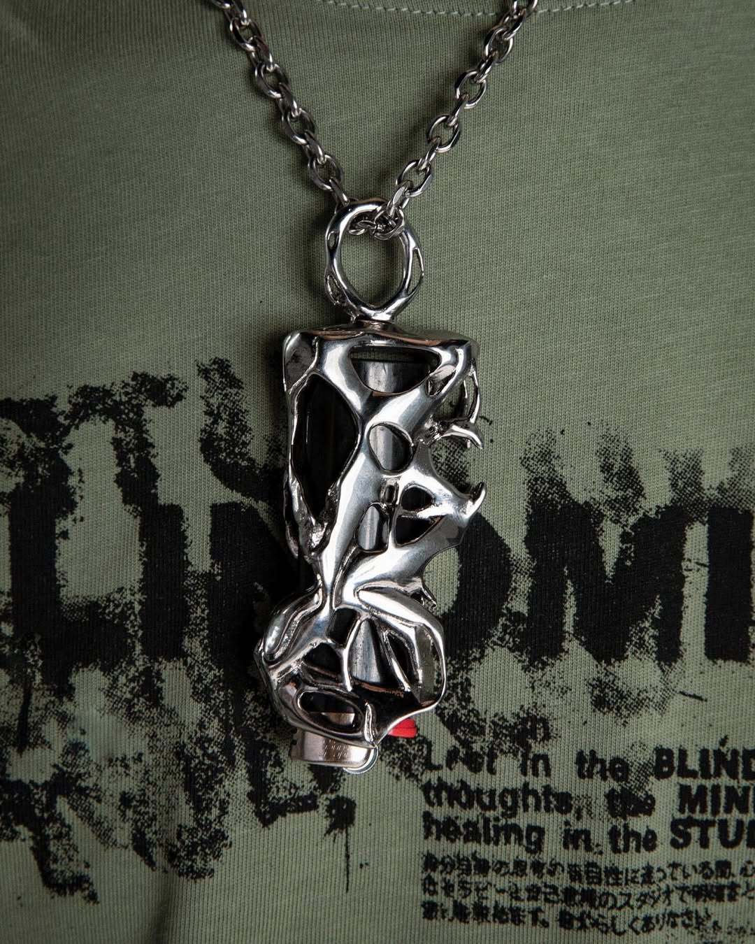 Thoracic Key Chain Sterling Silver With Anima Lighter Case