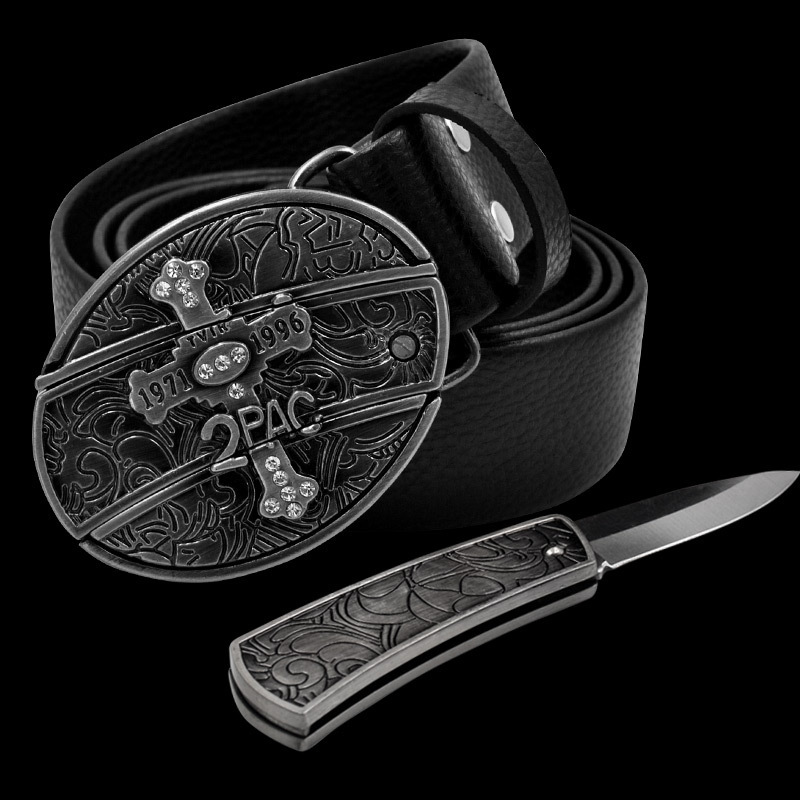 🔥Hot Sale 50% OFF🔥Fashion Punk Men's Genuine Leather Belt With Knife