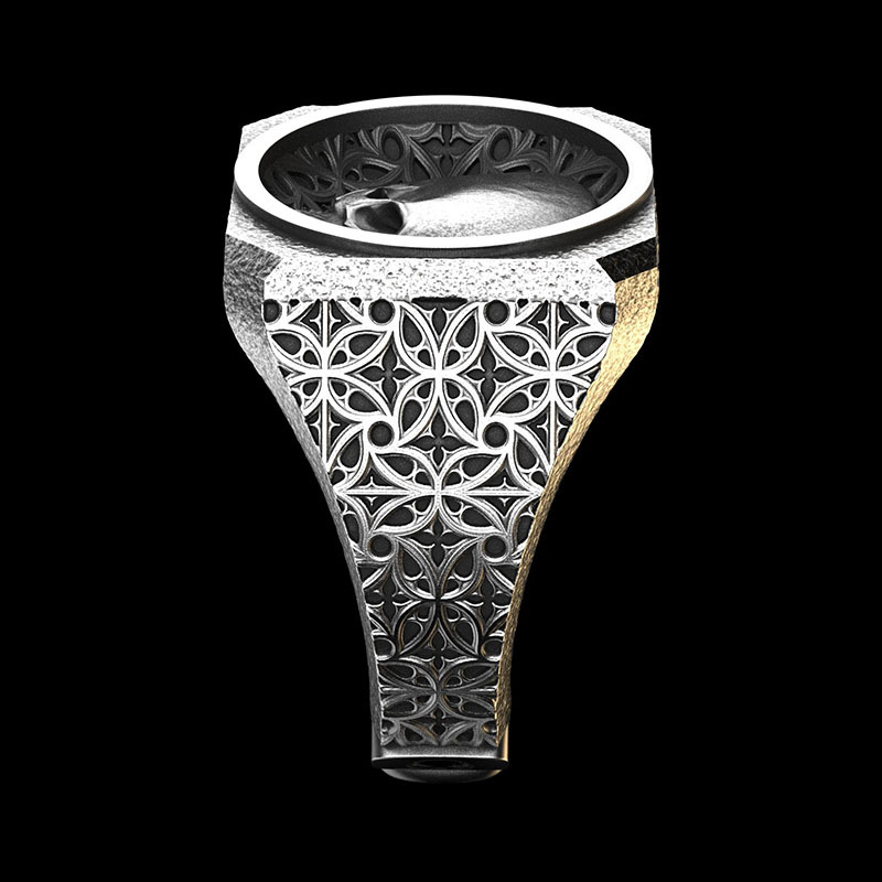Stoic Signet Skull Ring Sterling Silver | Memento Mori & Amor Fati