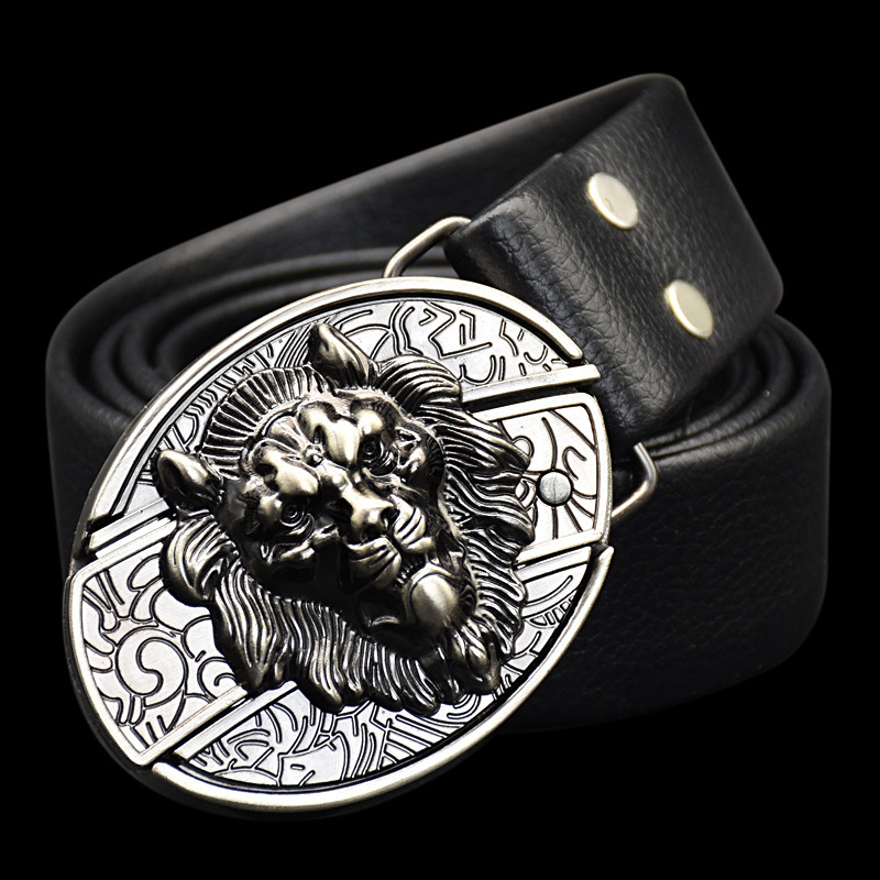🔥Hot Sale 50% OFF🔥Fashion Punk Men's Genuine Leather Belt With Knife