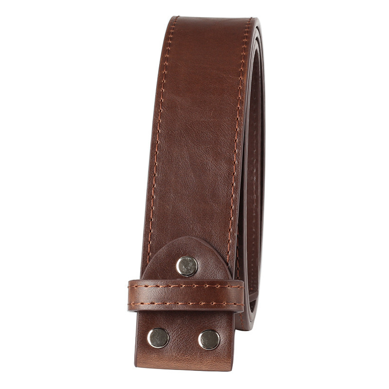 Cowboys Leather Belt Without Belt Buckle 1.5 Wide with Snap Fastener