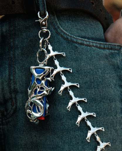 Thoracic Key Chain Sterling Silver With Anima Lighter Case