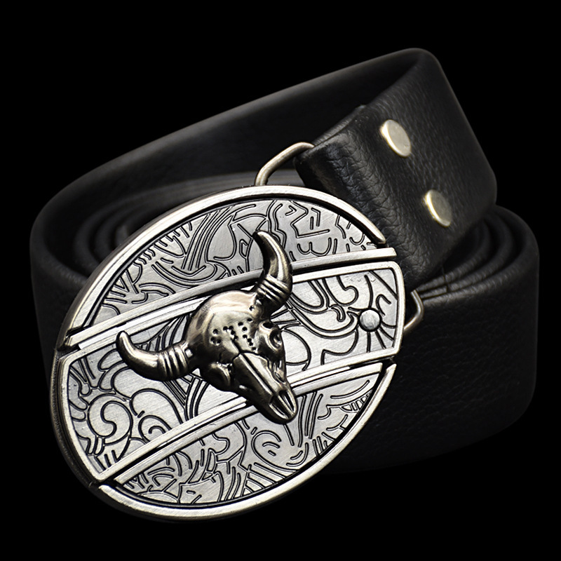 🔥Hot Sale 50% OFF🔥Fashion Punk Men's Genuine Leather Belt With Knife