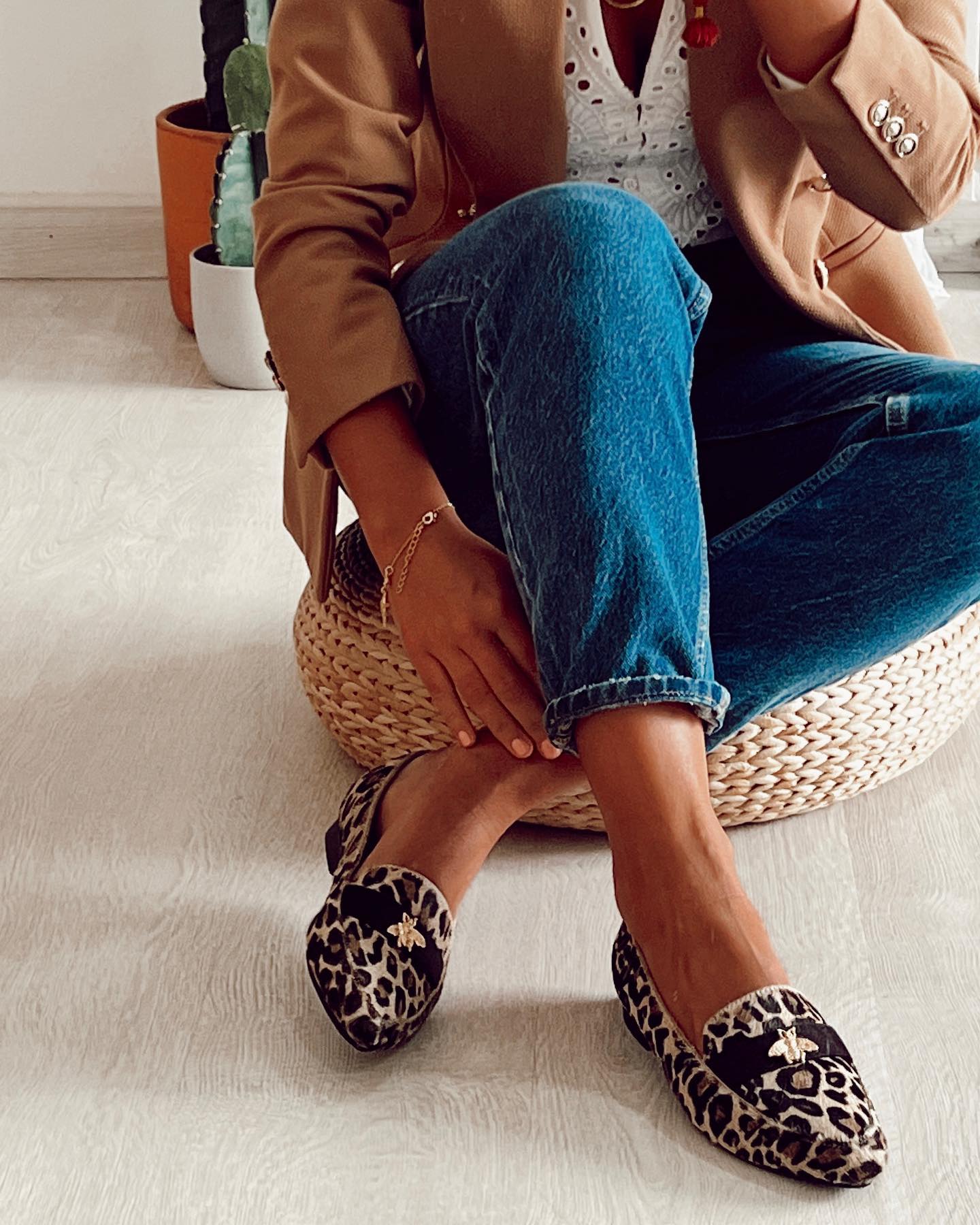 Leopard Queen Bee Flats