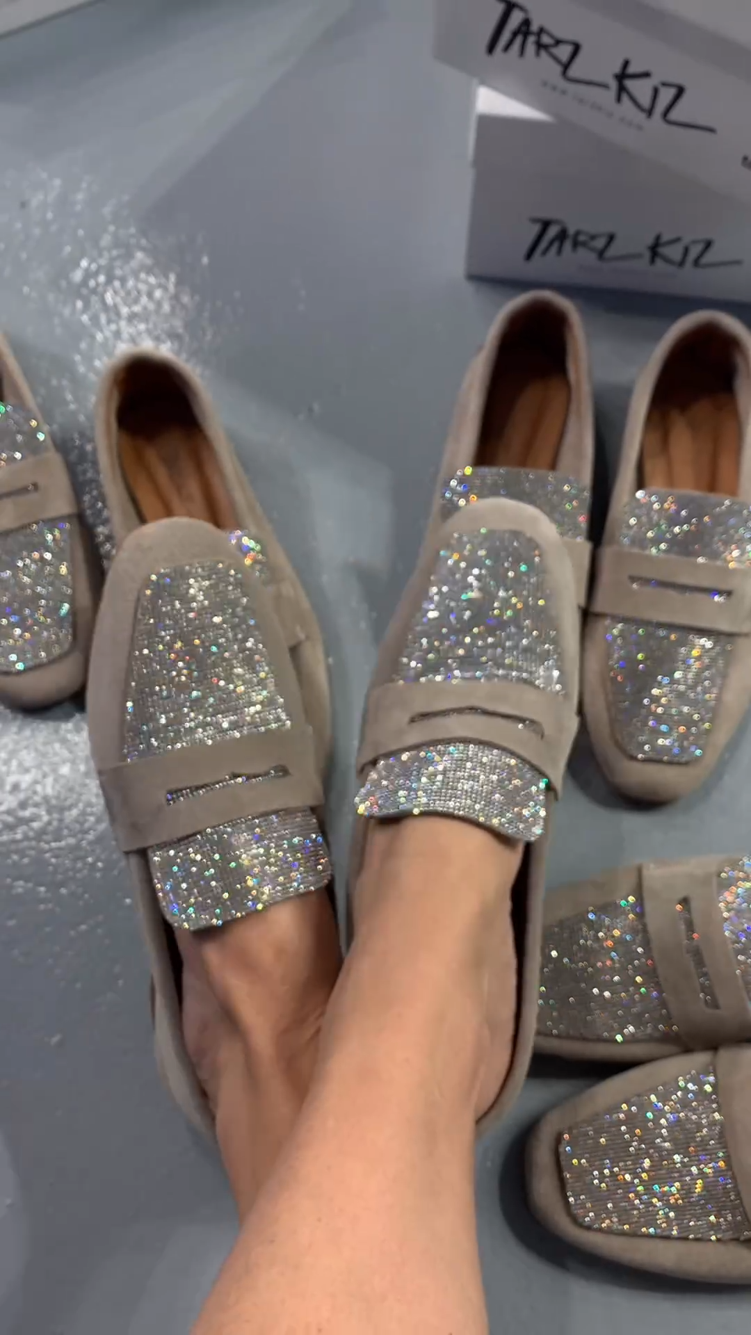 Sparkle Luxe Suede Loafers