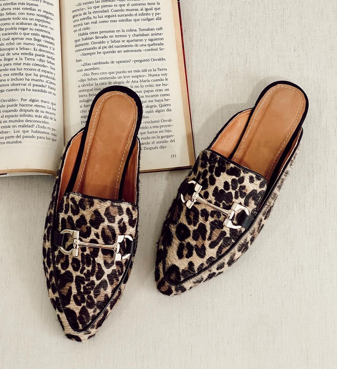 Look com mule animal print on sale