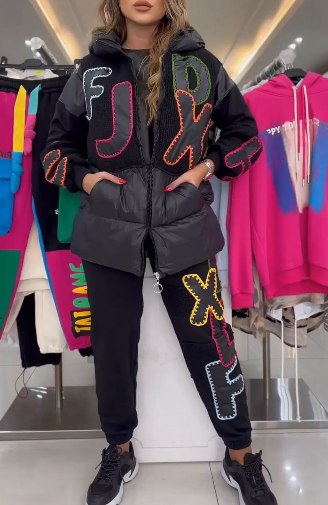 Trendy Duck - Down Puffer Set with Colorful