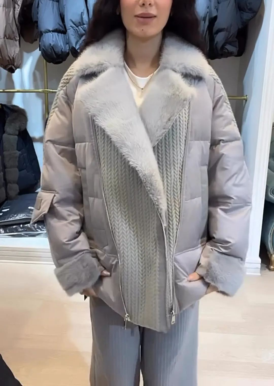 Frosted Luxe Quilted Knit Jacket