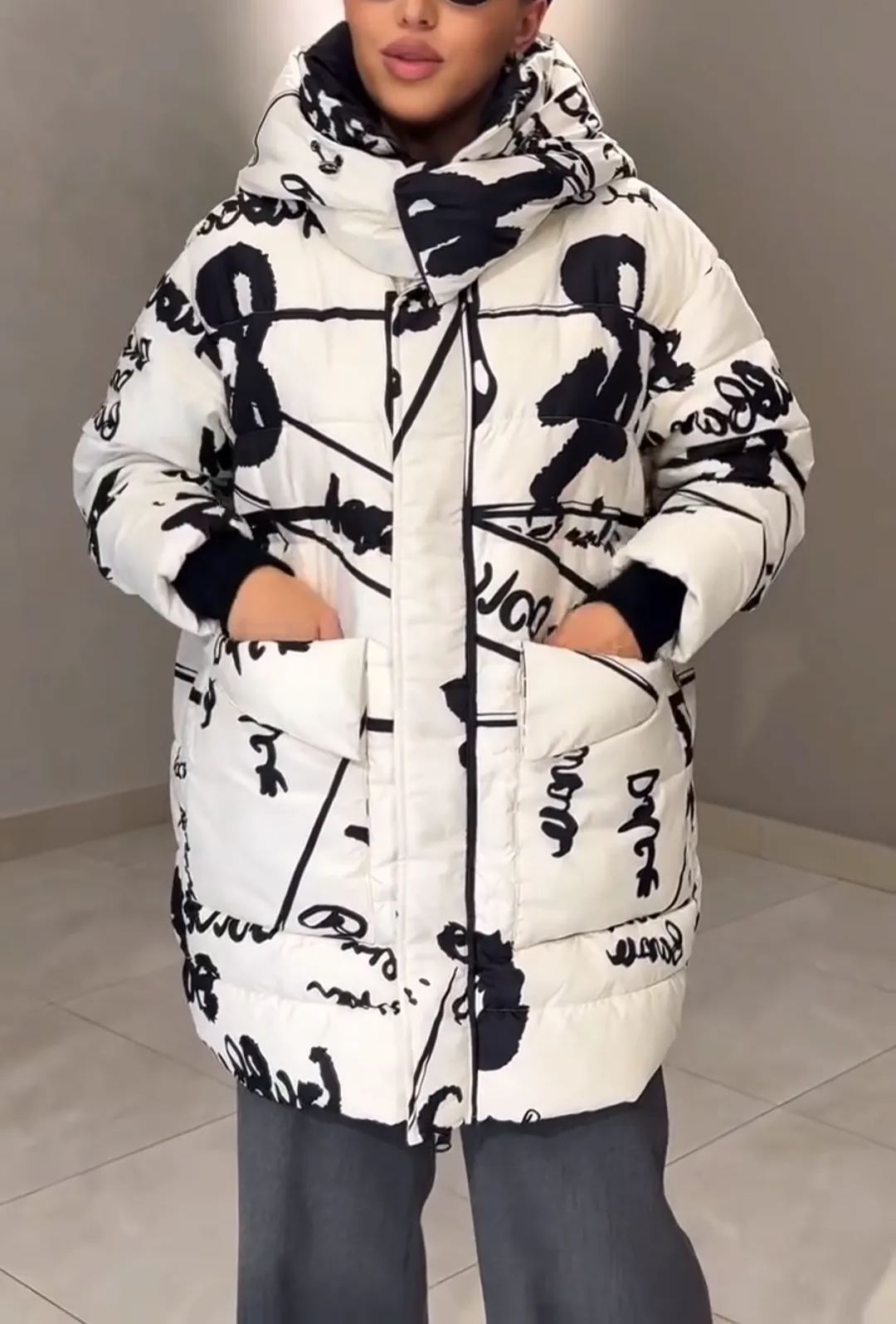 Urban Graffiti Down Jacket