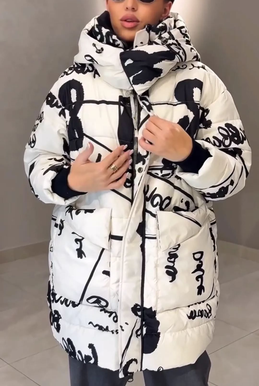 Urban Graffiti Down Jacket
