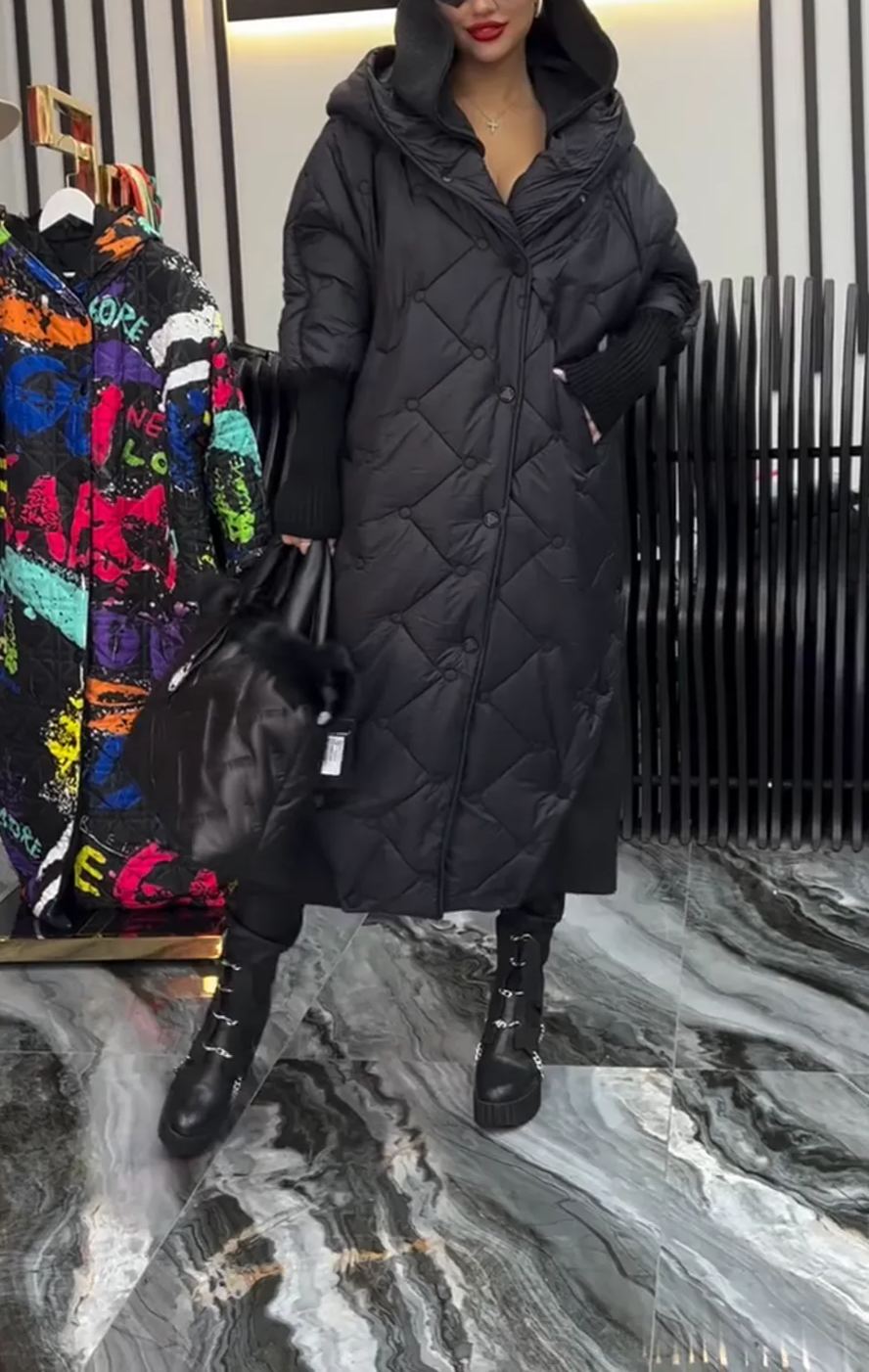 Urban Quilted Maxi Hooded Puffer Coat