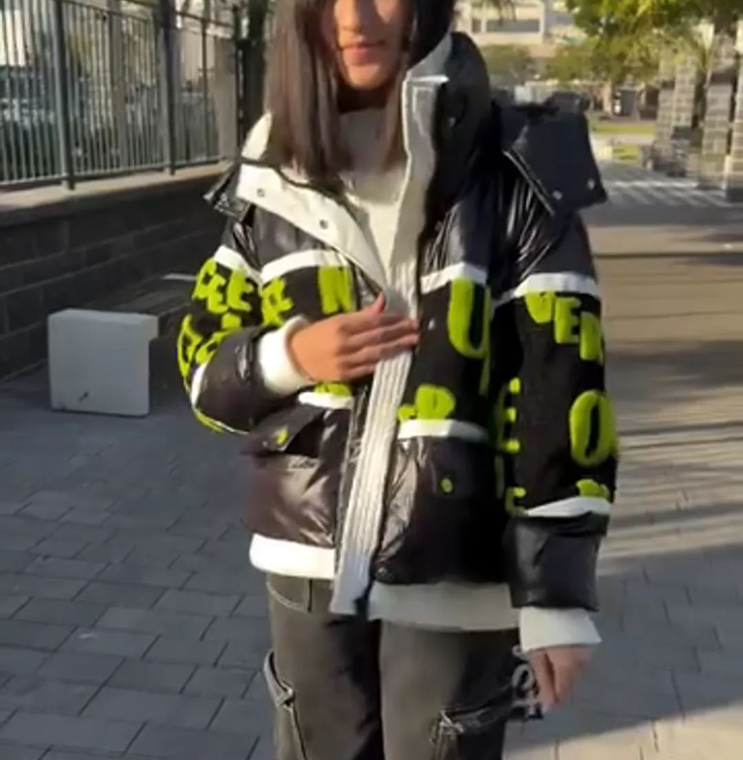 Bold Graphic Puffer Jacket