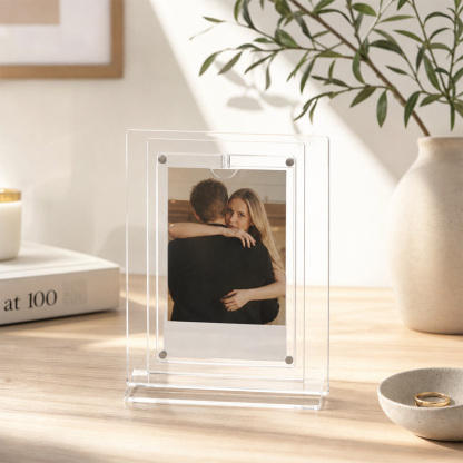 Personalized Double-Sided Acrylic Photo Frame – Two Perspectives, One Love Story