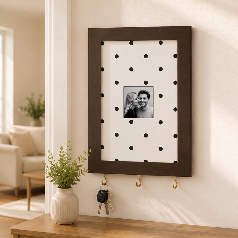 Personalized Couple Photo Frame Key Holder