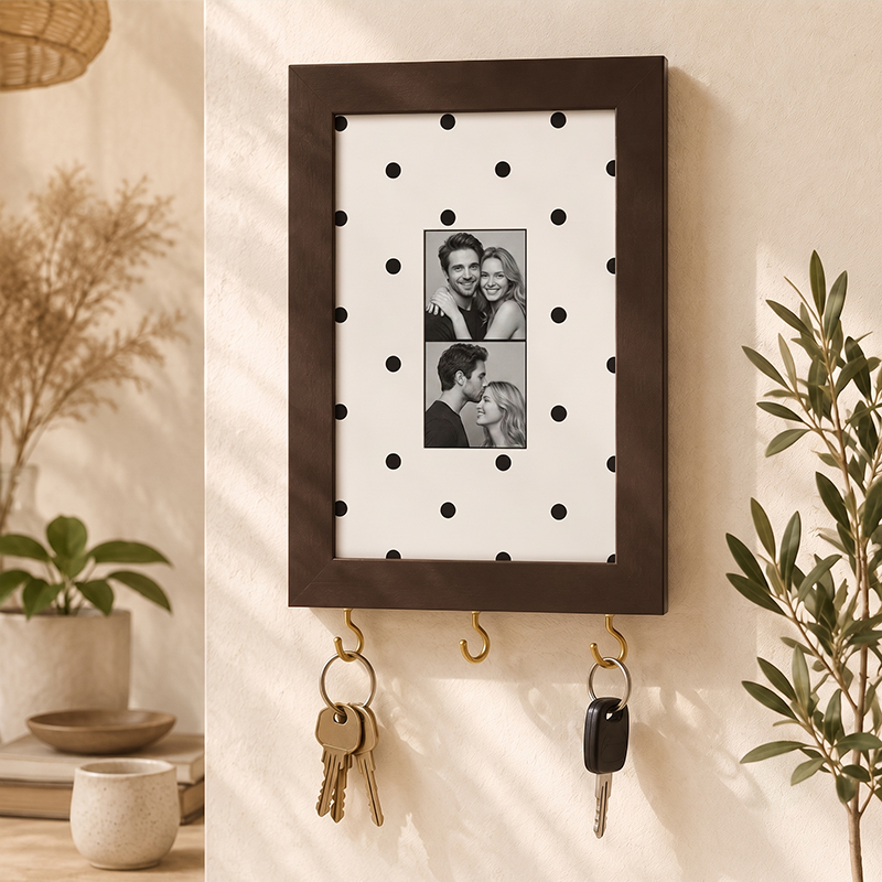 Personalized Couple Photo Frame Key Holder