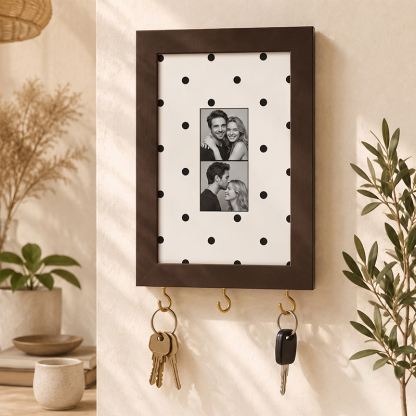 Personalized Couple Photo Frame Key Holder