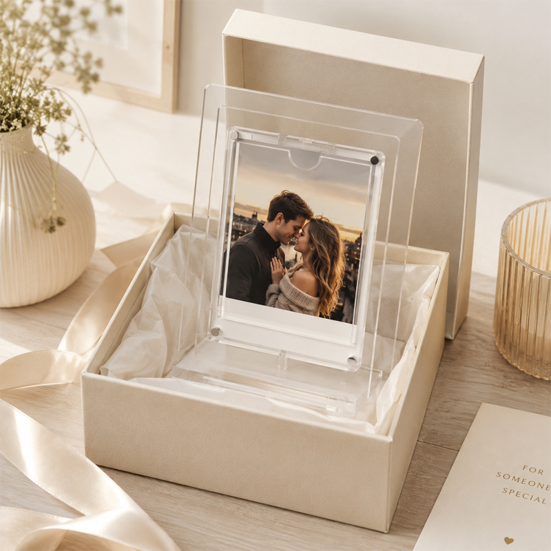 Personalized Double-Sided Acrylic Photo Frame – Two Perspectives, One Love Story