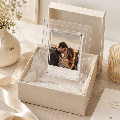Personalized Double-Sided Acrylic Photo Frame – Two Perspectives, One Love Story