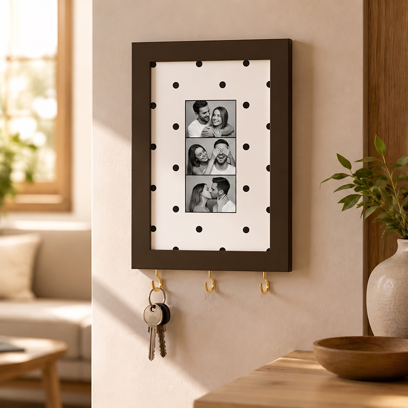 Personalized Couple Photo Frame Key Holder