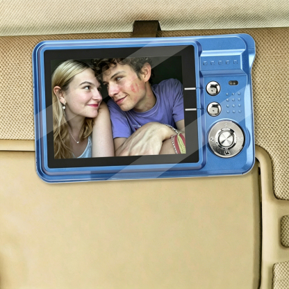 Personalized Couple Photo Retro Camera Car Visor Clip – Custom Romantic Car Keepsake
