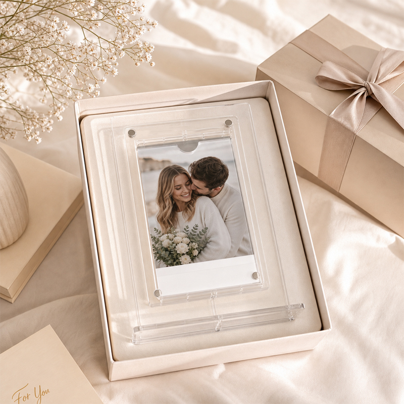 Personalized Double-Sided Acrylic Photo Frame – Two Perspectives, One Love Story